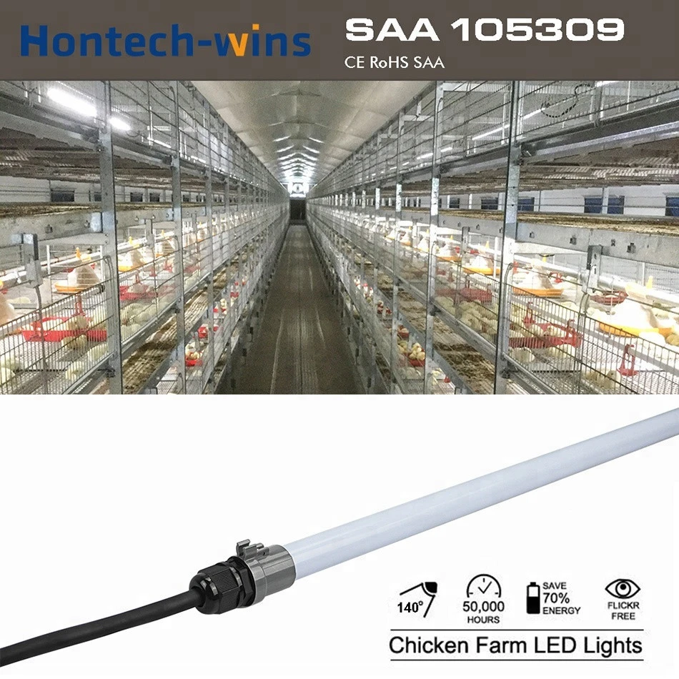 t6 8ft LED strip DC48V flexible LED tube light for steel cage poultry farm chicken house