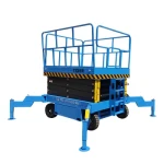 Tder New 8m Electric Push Around Hydraulic Scissor Lift Aerial Work Platform