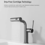 The water tap used in the basin faucet bathroom is simple and fashionable