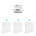 Three Kinetic Self-Powered wireless Wall Switch to one lamp switch module No Wire  Easy to Install control distance exceeds 30m