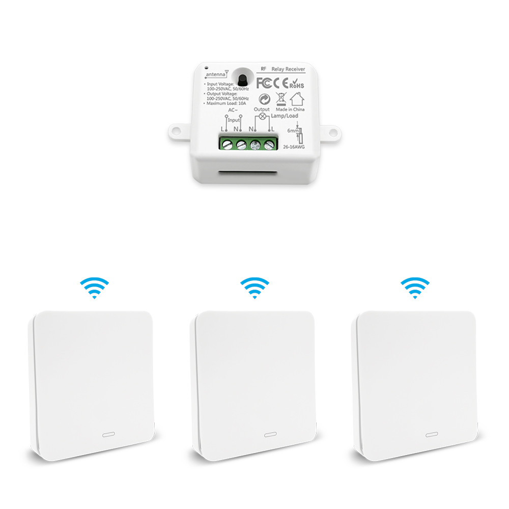 Buy Three Kinetic Self-powered Wireless Wall Switch To One Lamp Switch ...