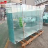Tinted toughened building ultra clear building glass price cut to size panel acid etched glass customize shape