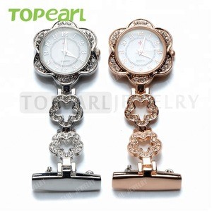 Topearl Jewelry LPW613 Fashionable Quartz Pin Brooch Nurse Chain Pocket Watch