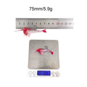 TPR Soft Shrimp 5cm/7cm/10cm Fishing Lure Bionic Artificial Shrimp Bait With Lead Sea Fishings Tackle