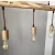 Import Traditional 5 Head Line E27 Socket Bulbs Round Wood Beam Rural Style Retro Lights Wood Pendant Lights For Coffee Shop from China