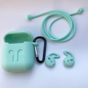 Travel silicone protective cover set for Apple airpod earbuds earphone accessories custom silicone earphone storage case