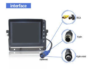Truck accessories 5.6 inch LCD TFT Monitor stand alone with 4:3 screen ratio touch button for reversing aid