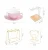 Import UCHOME  European ceramic coffee cup and saucer set creative simple household wave point coffee cup with shelf tea cup set from China