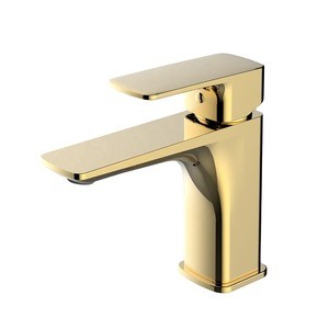 Unique Golden Cold and Hot Water Mixer Brass Washroom Basin Faucet