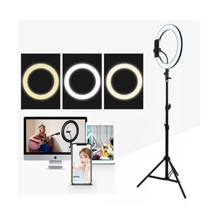 Universal Circle portable flash camera usb led rechargeable fill selfie ring light For Mobile Cell Phone logo