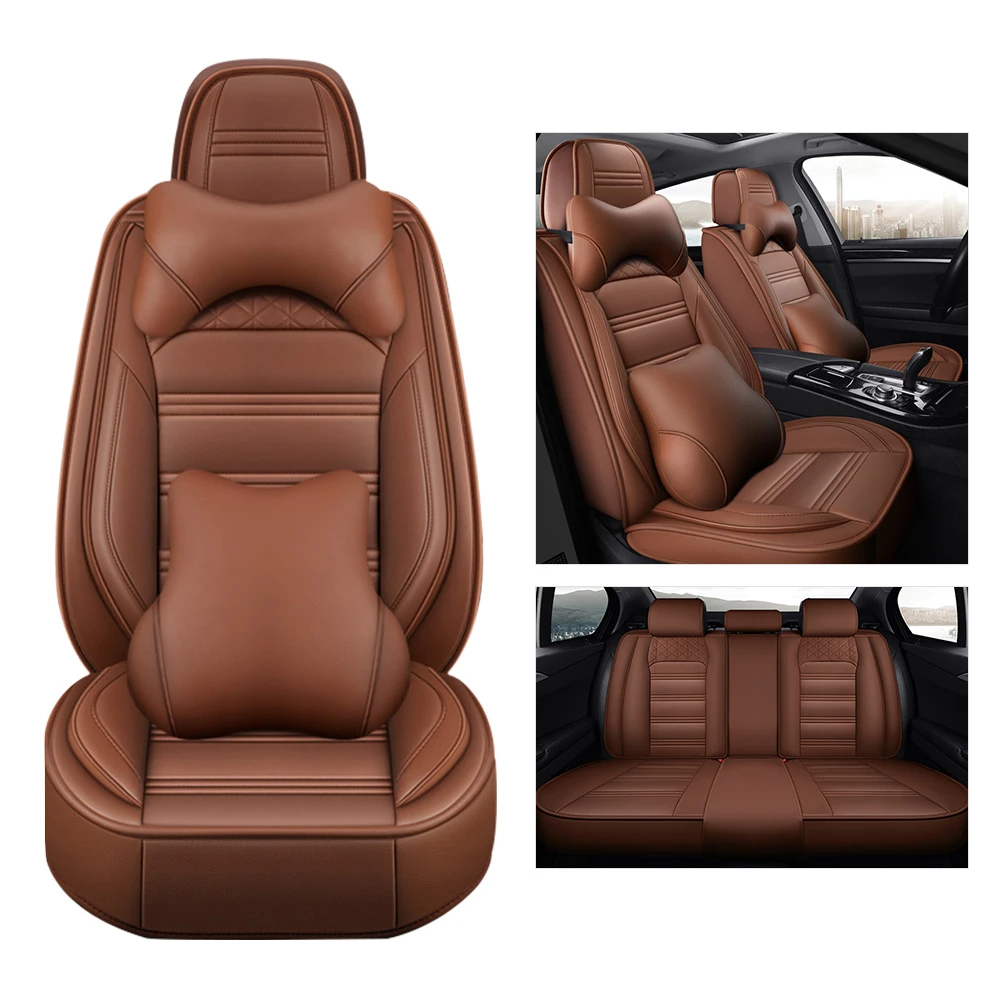 Universal PU Leather fly 5D waterproof durable Car Seat covers Deluxe Edition car cushion 4 seasons car seat cover