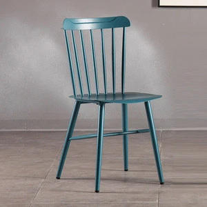 Vintage Cafe Shop Tall Or Short Chair Blue Metal Iron Bar Charis Industrial Look Dining Room Chairs