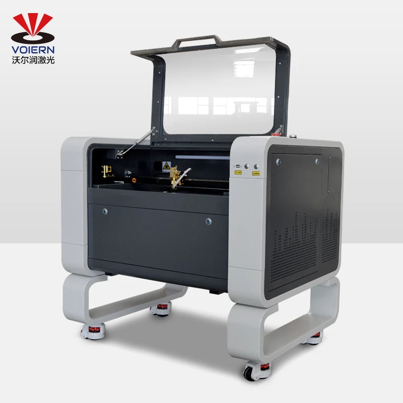 voiern 6040 4060 60w 80w 100w factory price agent supply 3d photo crystal co2 laser engraving machine price with 42 step motor