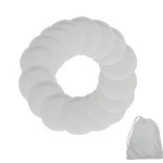 Washable Reusable Facial 2 Layers Bamboo Cotton Makeup Remover Remover Pads