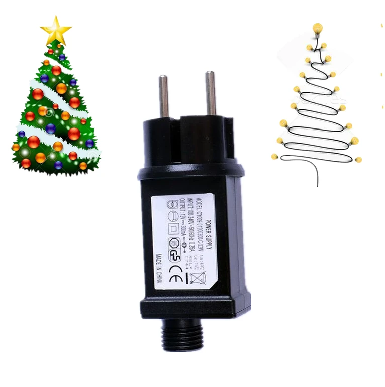 Waterproof AC DC Power Adapter 5V 7V 9V 12V 29V Christmas Tree Light Adapter