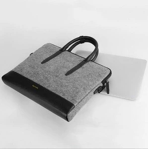 Waterproof felt material laptop bag computer Briefcase,2018 new design computer bag