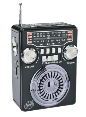WAXIBA Pocket Handheld Radio with USB XB-333U-S Mini FM AM Small receiver Home Solar Radio