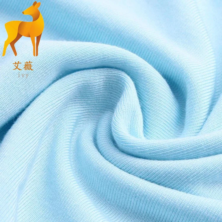 Weft-knitted 100% bamboo cotton french terry fleece brushed jersey fabric for baby cloth