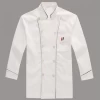 White chef uniform Chinese style Breathable long sleeved customized chef jacket