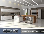 White Lacquer Flat Pack Kitchen Cabinet Furniture for Australia Project