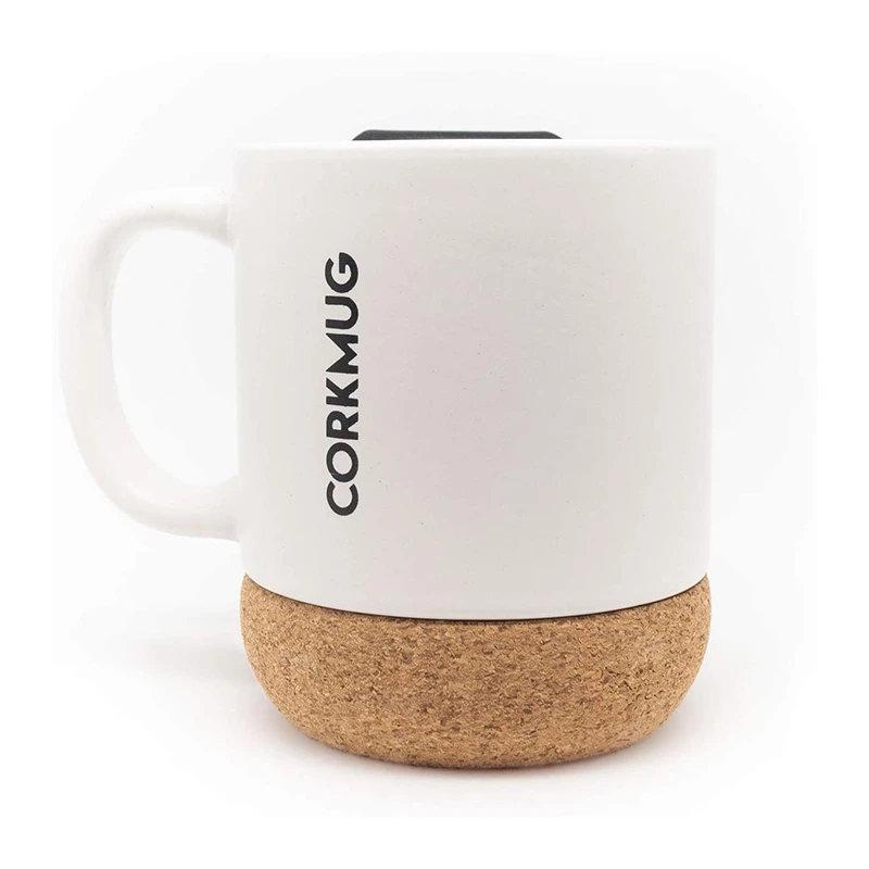 White sublimation wholesale china ceramic coffee mug with cork base