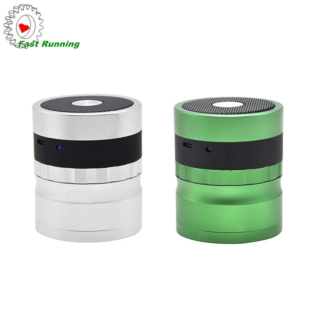 Wholesale 2.5" Tobacco 4 layers grinder with Speaker Herb smoker Grinder Spice Mill Crusher Weed