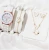 Import Wholesale Beautiful Flower Diamond Watch 5pcs Butterfly Necklace Bracelet Jewelry Set Girls Watches from China