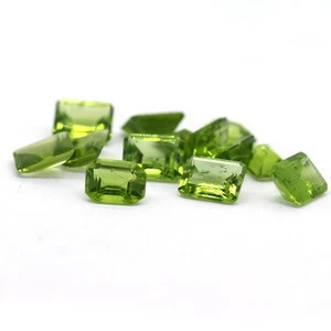 wholesale bulk suppliers natural peridot 7x9mm octagon cut loose gemstones