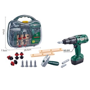 Wholesale cheap price kids plastic power tools electric drill set toy