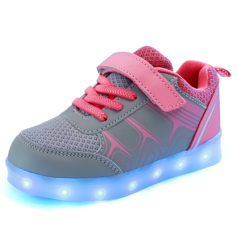 Wholesale Colorful Cheap USB Charging LED Flashing Light Shoes Running Shoes