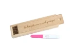 wholesale custom bamboo wood baby pregnancy test kit keepsake storage box with sliding top lid