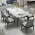 Import wholesale factory price  marble dining table set features PU soft mattress 6 chair from China