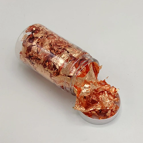 Wholesale Golden Silver copper Foil Flakes Crafts art with Bottle Jar Packing 5g 10g  Flake Jars