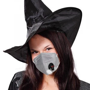 Wholesale high quality Halloween breathable mask protection mask earloop blue mouth mask face shield