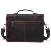 Wholesale High Quality shoulder strap flip Genuine Leather Laptop Computer Bag for Men handbag for macbook pro