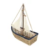 Wholesale Home Decor Sailboat Seagrass Rattern Woven Storage Basket  Fruit Basket