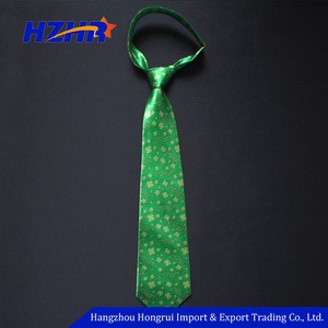 Wholesale Hot Sale Cheap St. Patricks Day Irish Polyester Printed Neck Tie