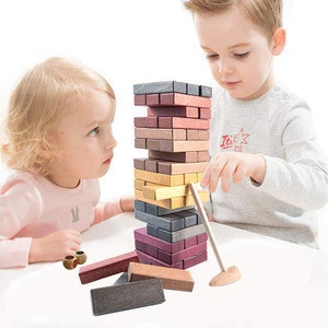 wholesale Indoor/Outdoor hot Selling Wooden game Stacking Blocks giant Tumble Tower classic toys wooden Tumble Tower game