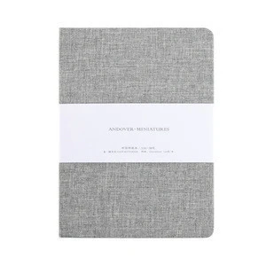 Wholesale printing biodegradable ecological stitched craft handmade fabric cover linen notebook