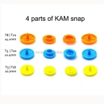 Wholesale Round Shape KAM Snap Buttons T3 T5 T8 Size Glossy Or Matt Surface 60 Colors in Stock