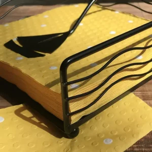 Wholesale Sail Boat Napkin Holder  Black  Rustic Metal  Flip Up Hinged Bar  Square handmade tissue holder for table top