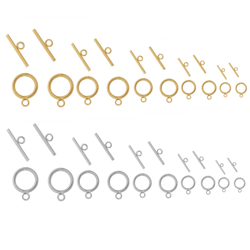 Wholesale Stainless Steel Unique DIY Jewelry Making Accessories Component Connector Toggle Clasps For Necklace Bracelet