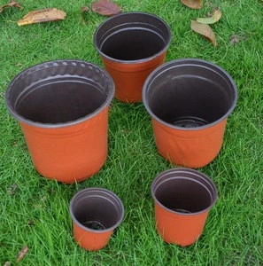 Wholesale two-color plastic flower pots nursery pots nutrition bowls green plants gardening drop-resistant pots