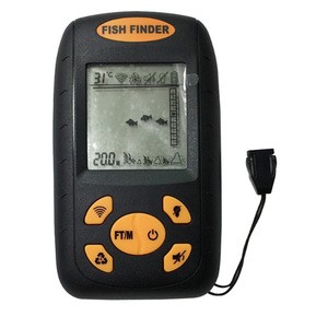 Wired Portable Fish Alarm 100M/328Ft Sonar LCD Fish finder Fishing lure Echo Sounder Fishing Finder 45 degree sensor angle