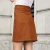 Import Women High Waist Trim Front Zipper Faux Suede Mini Skirt Faux Leather Bodycon Shirts from China