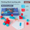 Wooden Blocks Toys Tetris Cube Blocks Space thinking training blocks auxiliary tools Montessori Education Toy for Children