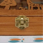 Wooden carved music box handmade