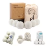 Wool Dryer balls (6pcs Pack)Dryer Balls Wool Natural Fabric Softener Handmade 100% Organic Natural and Unscented Wool Balls