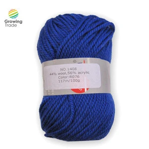 Wool&amp;Acrylic Thick solid color hand knit wool yarn for crochet