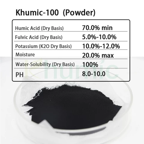 Worldful agrochemicals and fertilizers 45-70% agricultural promote humic acid and fulvic aicd